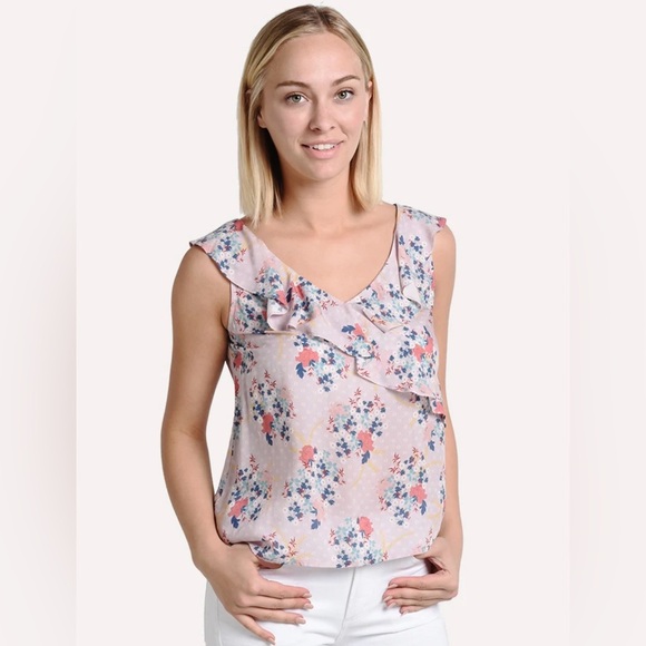 Velvet by Graham & Spencer Tops - Velvet by Graham & Spencer Floral Ruffle Blouse Size Medium